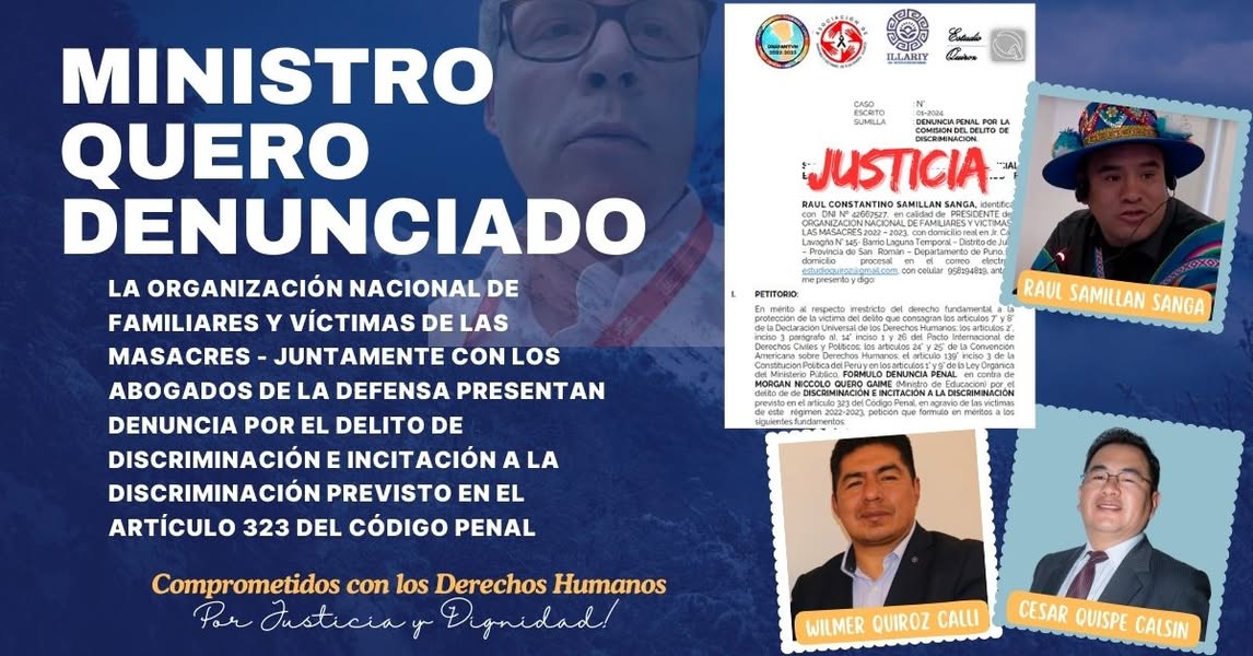 Denuncia Penal contra el Ministro de Educación por Discriminación e Incitación a la Discriminación 1