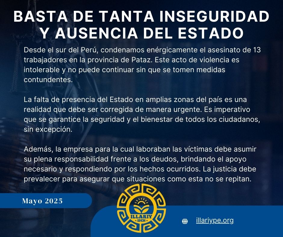 BASTA DE TANTA INSEGURIDAD Y AUSENCIA DEL ESTADO 1